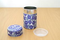 画像1: 茶筒『花化粧』/150g茶葉用 (1)