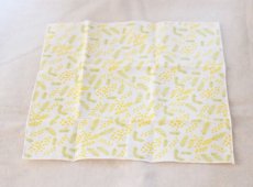 画像1: ゆきはな「ミモザ」 / 綿100％ トリプルガーゼハンカチ (1)