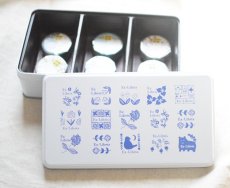 画像3: [製作の記録]紙博限定マスキングテープ 『図案と刺繍 』6柄＋クッキー缶『星月夜の蔵書印』セット (3)