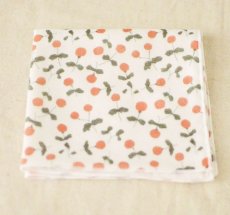 画像1: ゆきはな「木いちご」 / 綿100％ トリプルガーゼハンカチ (1)