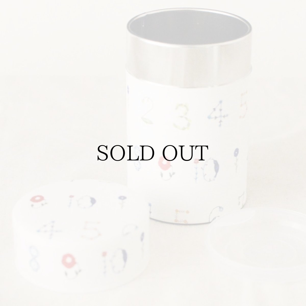 画像1: 茶筒『花数字』/150g茶葉用 (1)