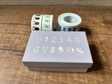 画像2: [製作の記録]ラベラーシール4柄+角缶『花数字』セット (2)