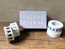 画像1: [製作の記録]ラベラーシール4柄+角缶『花数字』セット (1)