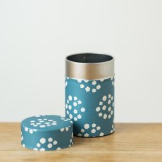 画像1: 茶筒『花飾り』/150g茶葉用 (1)