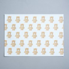 画像1: 包装紙撰-くまのぬいぐるみ (1)