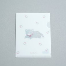 画像1: ミニチュア クリアファイル-てまり猫 (1)